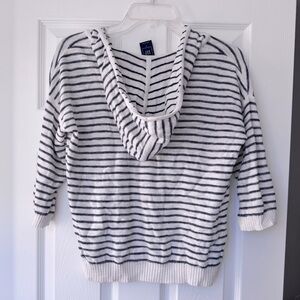 GAP Striped Hooded Knit Sweater